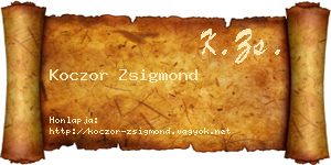Koczor Zsigmond névjegykártya