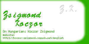 zsigmond koczor business card